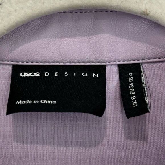 Purple lavender faux leather skirt set - Picture 15 of 16